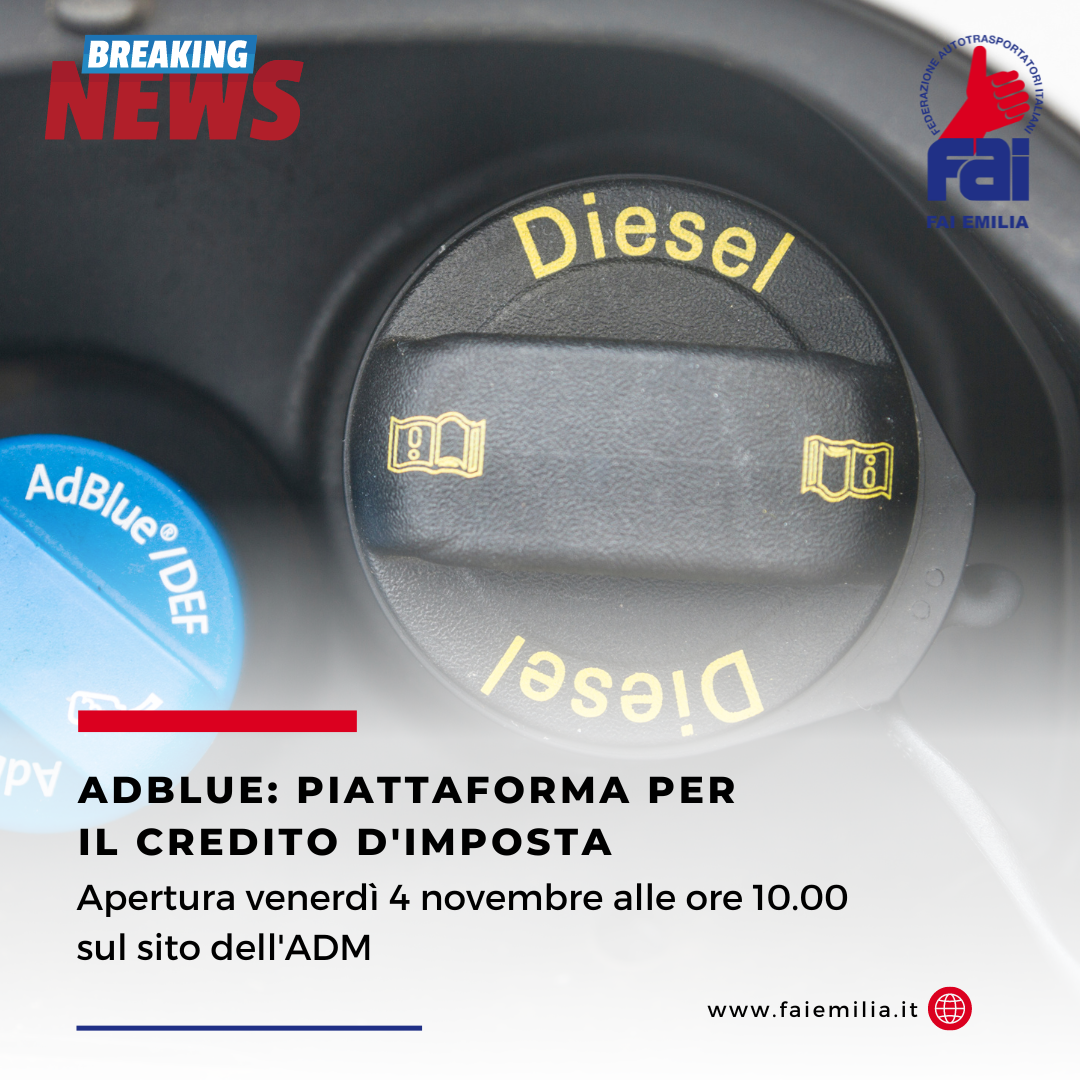 AdBlue: piattaforma per il credito d'imposta