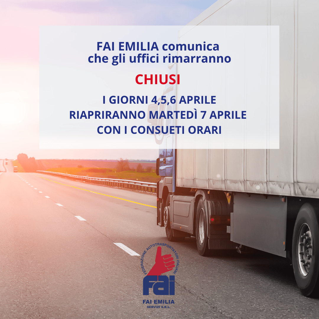 Chiusura uffici FAI Emilia Festività Pasquali
