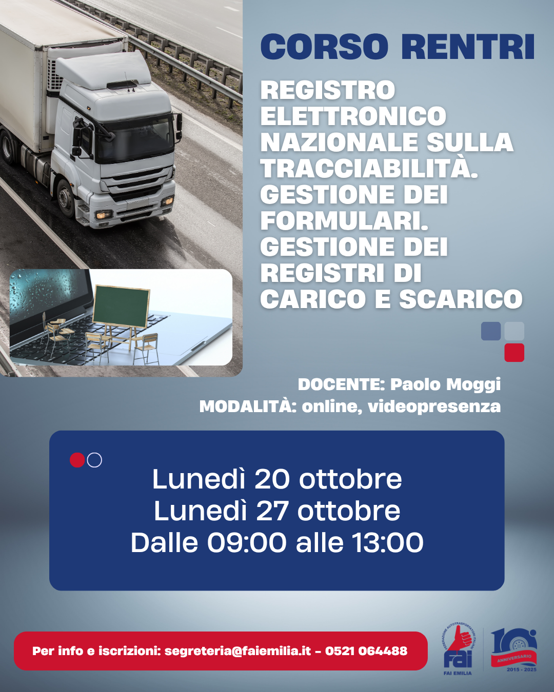 Corso RENTRI edizione del 20 ottobre 2025