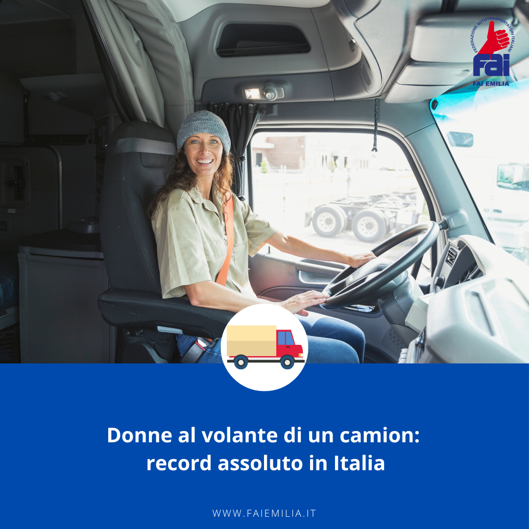 Donne al volante di un camion: record assoluto in Italia