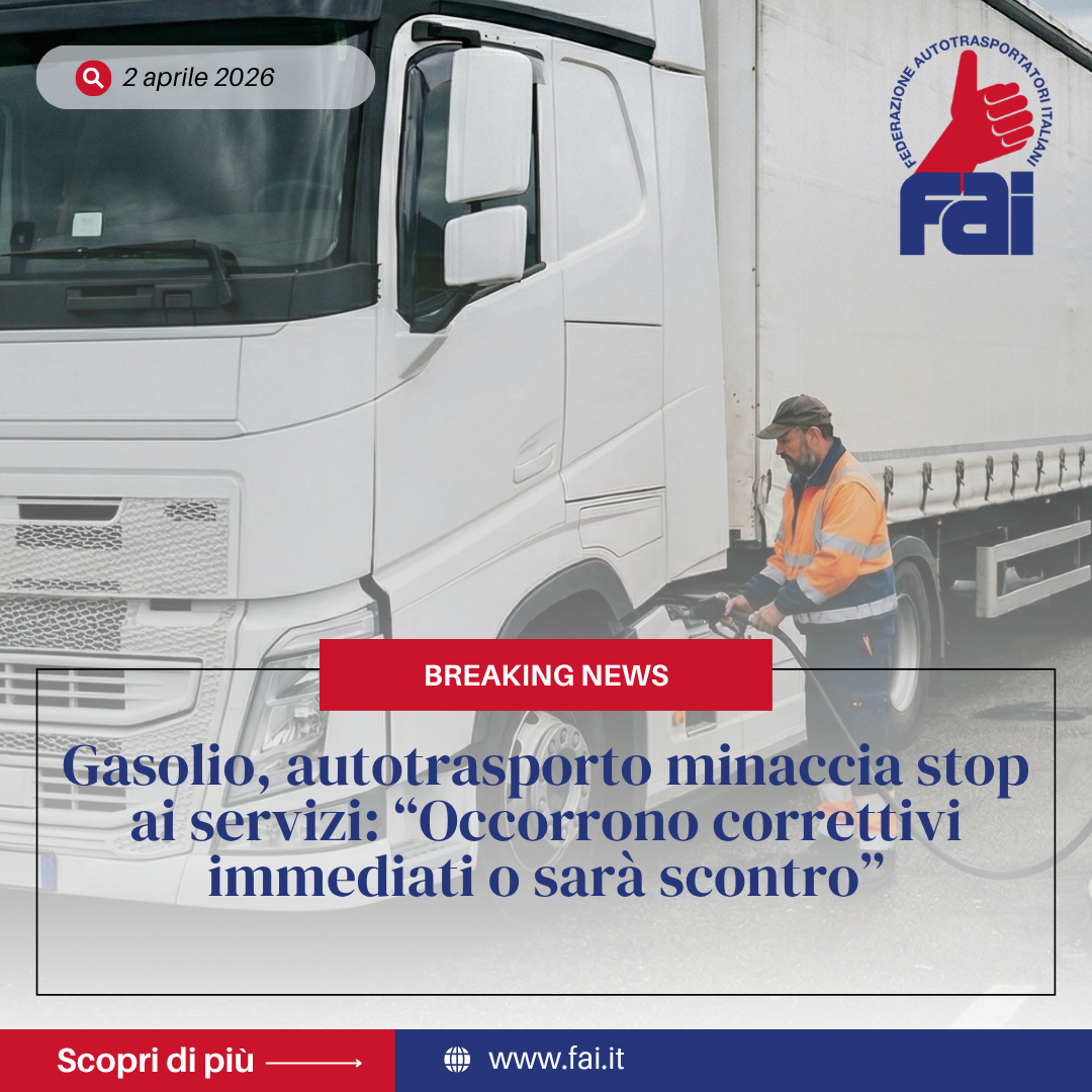 Gasolio, autotrasporto minaccia stop ai servizi: “Occorrono correttivi immediati o sarà scontro”