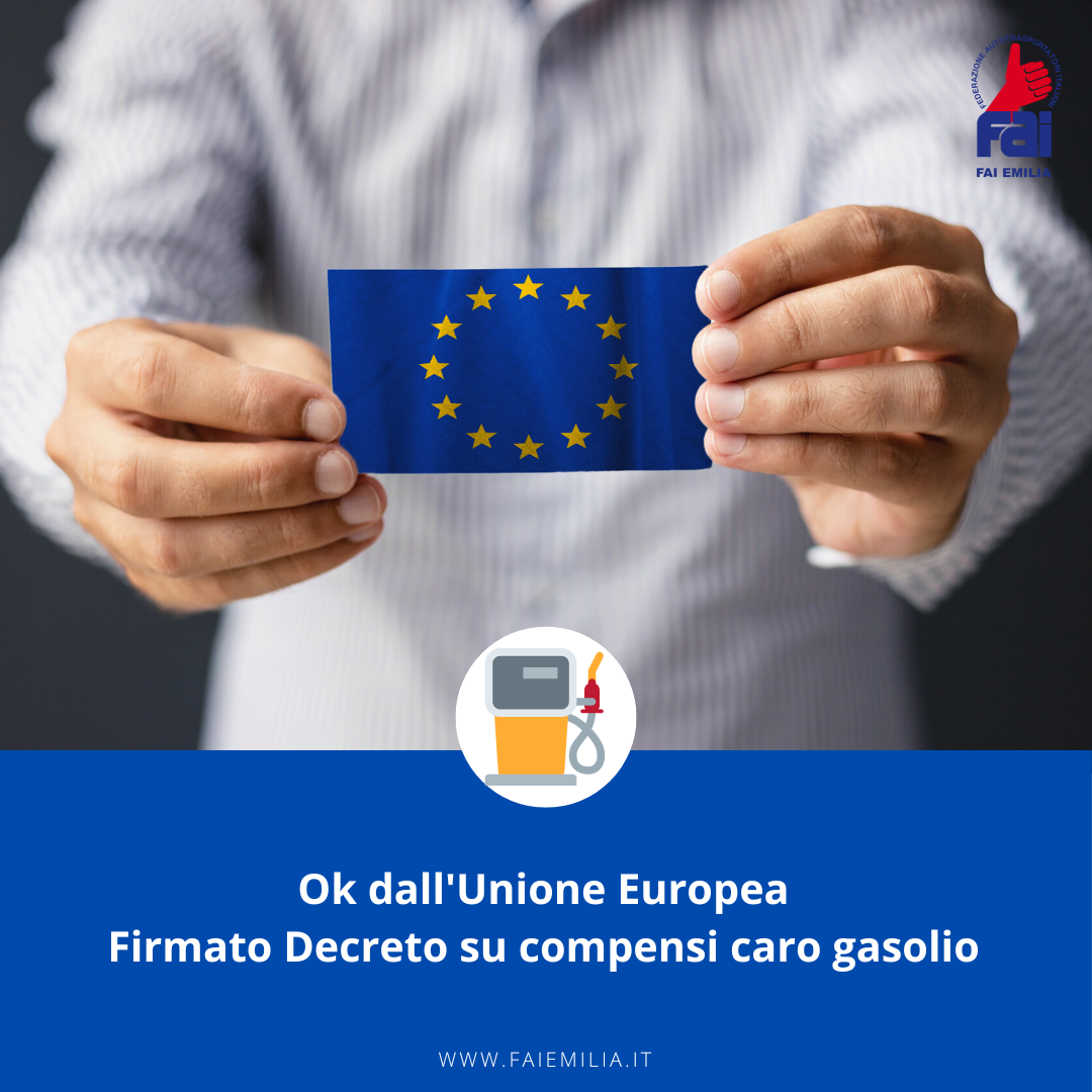 OK UE, Firmato Decreto su compensi caro gasolio