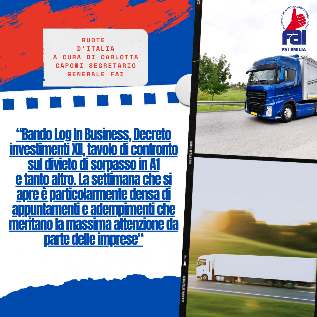 Ruote d’Italia: “Settimana di appuntamenti che meritano la massima attenzione da parte delle imprese”